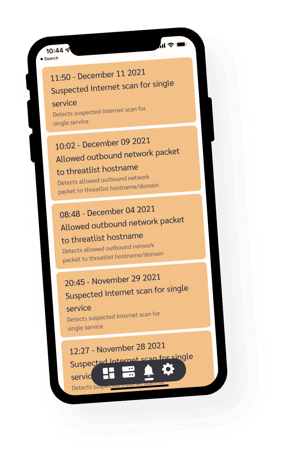 threat sensor app screenshot