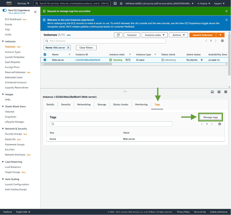 Find the relevant nitro instance and manage it's tags