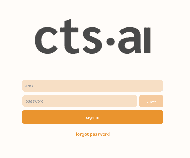 sign in to CTS AI